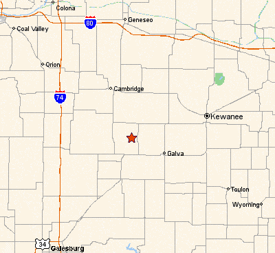 Map to Bishop Hill