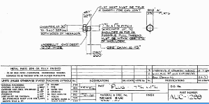 Threaded fitting for Vacuum Advance Connection, Drawing