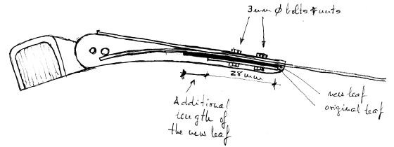 Wiper arm tension adjustment