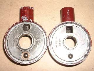 Late Tecalemit and Purolator filter heads, bottom