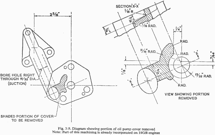 oil pump modification machining drawing