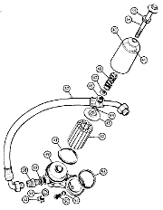 Inverted spin on oil filter with steel pipe