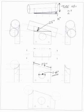 Fuel pump bracket, welded frame