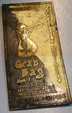 Grab Bag Rally plaque