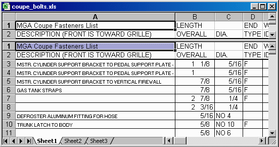 spread sheet image