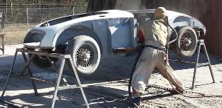 sand blasting an MGA