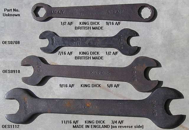 King Dick flat wrenches