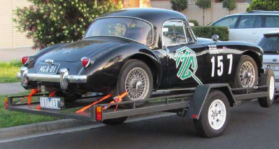 Car transport trailer for MG