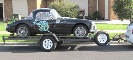 Car transport trailer for MG