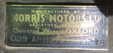 Twin Cam radiator original number tag