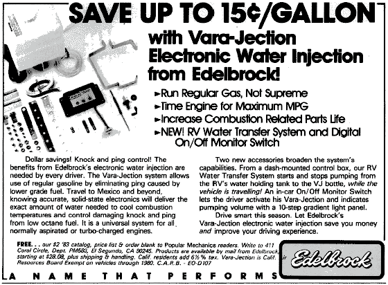 Edelbrock water injectin ad